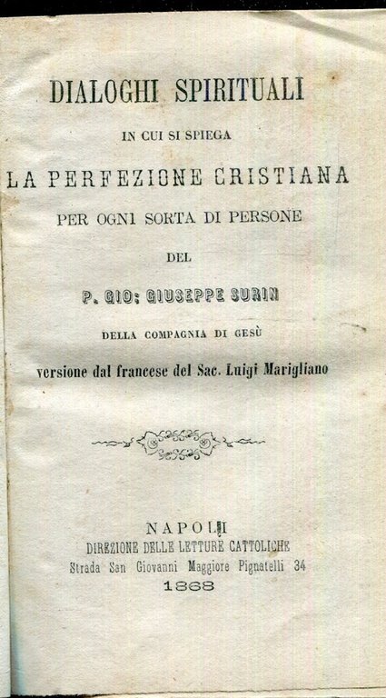 Dialoghi spirituali in cui si spiega la perfezione cristiana per … | Immagine Gallery 2