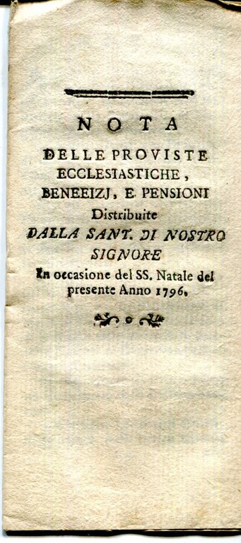 Diario ordinario dal num. 2192 del 3 gennaio 1796 al … | Immagine Gallery 2