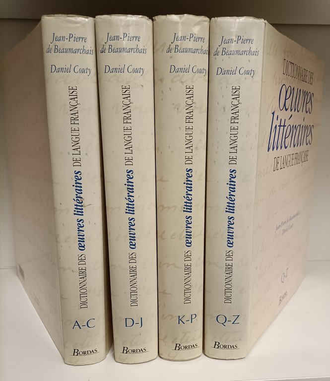Dictionnaire des oeuvres littéraires de langue français. Volumi 1-4