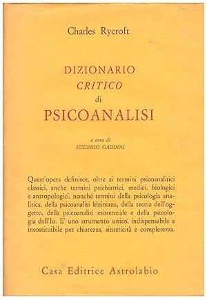 Dizionario critico di psicoanalisi | Immagine principale