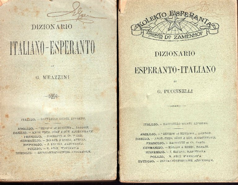 Dizionario esperanto-italiano. Dizionario italiano-esperanto