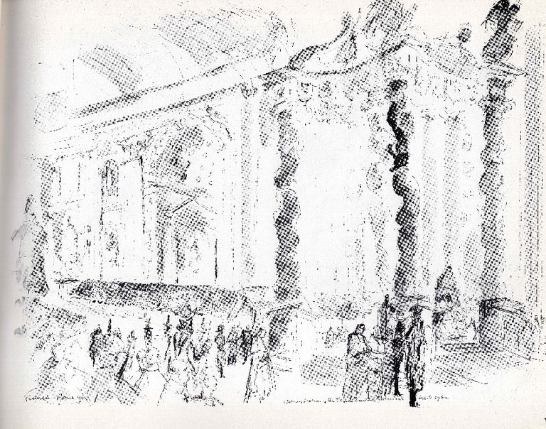 Drawings at the Second Vatican Council.