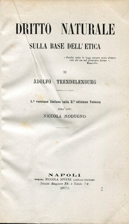 Dritto naturale sulla base dell'etica. Prima versione italiana sulla seconda … | Immagine Gallery 5