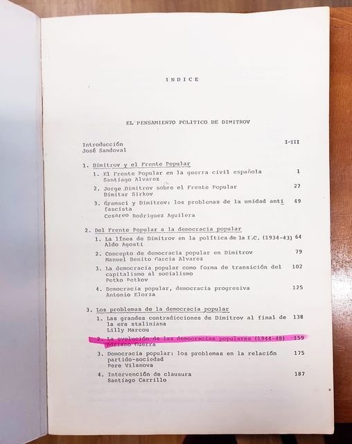 EL PENSAMIENTO POLITICO DE DIMITROV. Encuentro internacional.