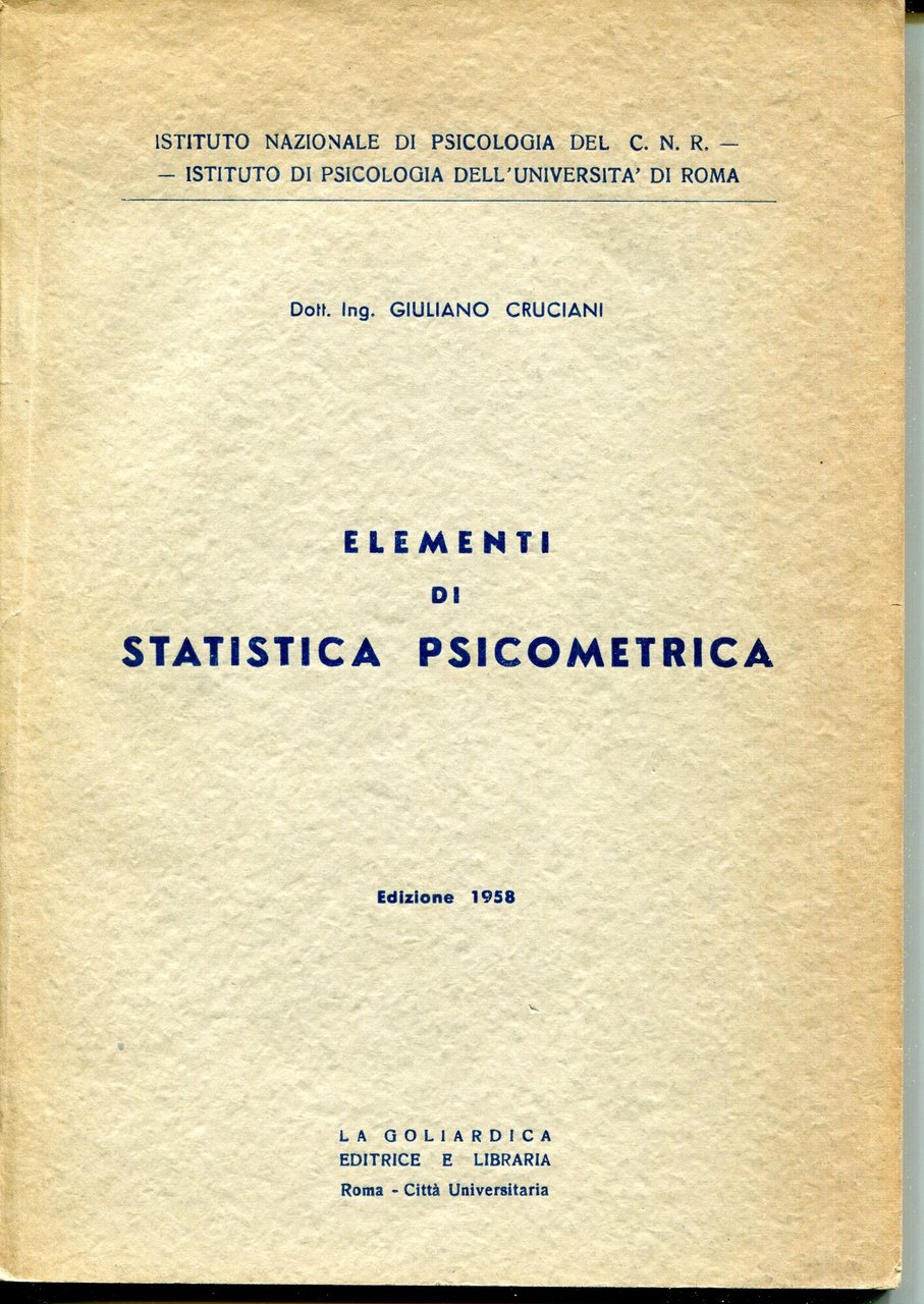 Elementi di statistica psicometrica