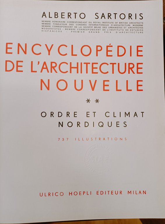 Encyclopedie de l'architecture nouvelle. Vol. II - Ordre et climat …