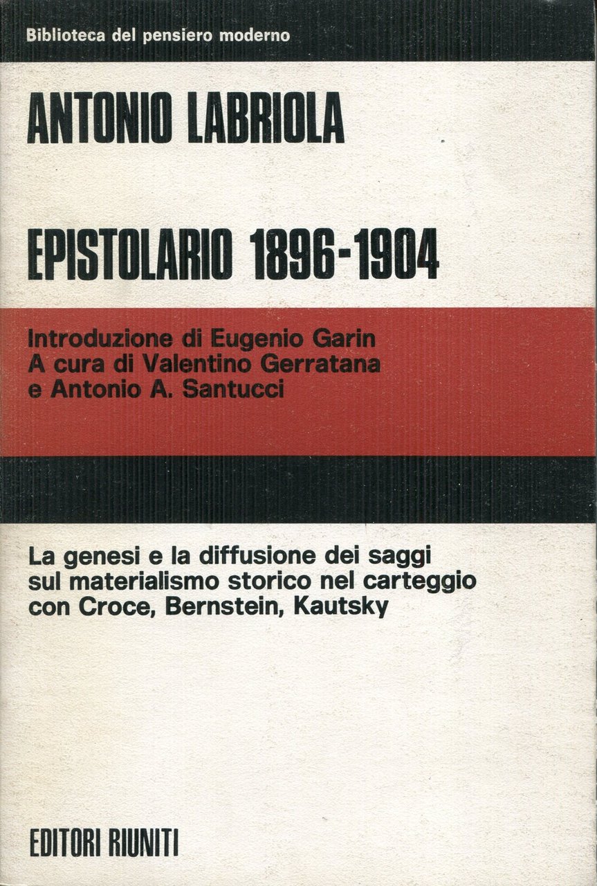 Epistolario [3]: 1896-1904. Introduzione di Eugenio Garin. A cura di … | Immagine principale