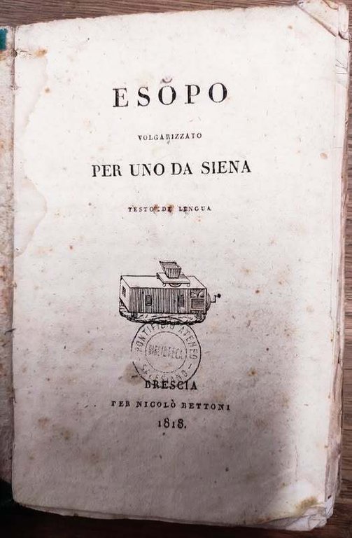 Esopo volgarizzato per uno da Siena testo di lingua | Immagine Gallery 2