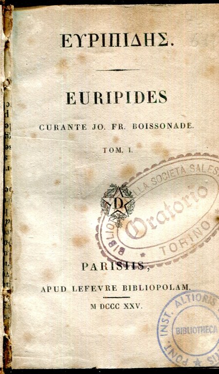 Euripides curante Jo. Fr. Boissonad. TOM. 1-5