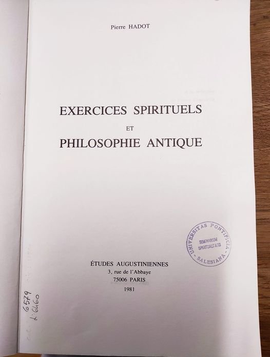 Exercices spirituels et philosophie antique