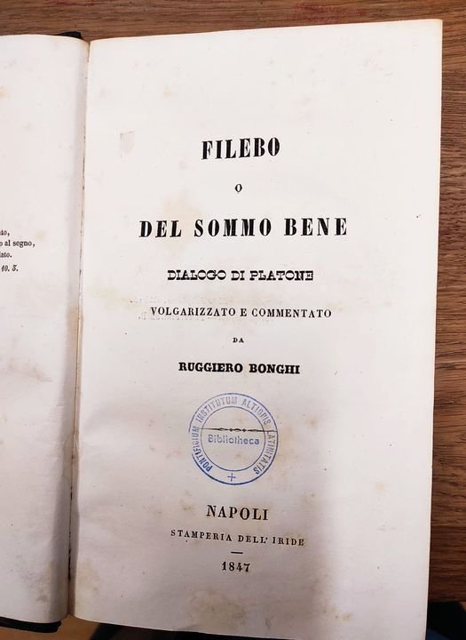 Filebo, o Del sommo bene : dialogo, volgarizzato e commentato … | Immagine Gallery 2