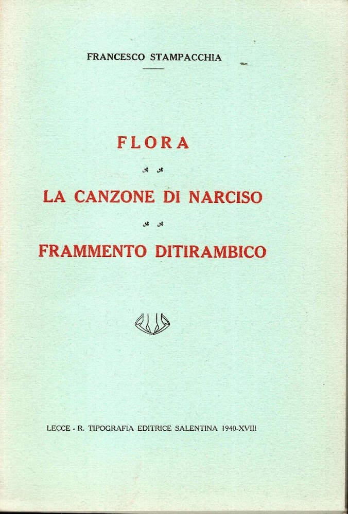 Flora ; La canzone di Narciso ; Frammento ditirambico | Immagine principale