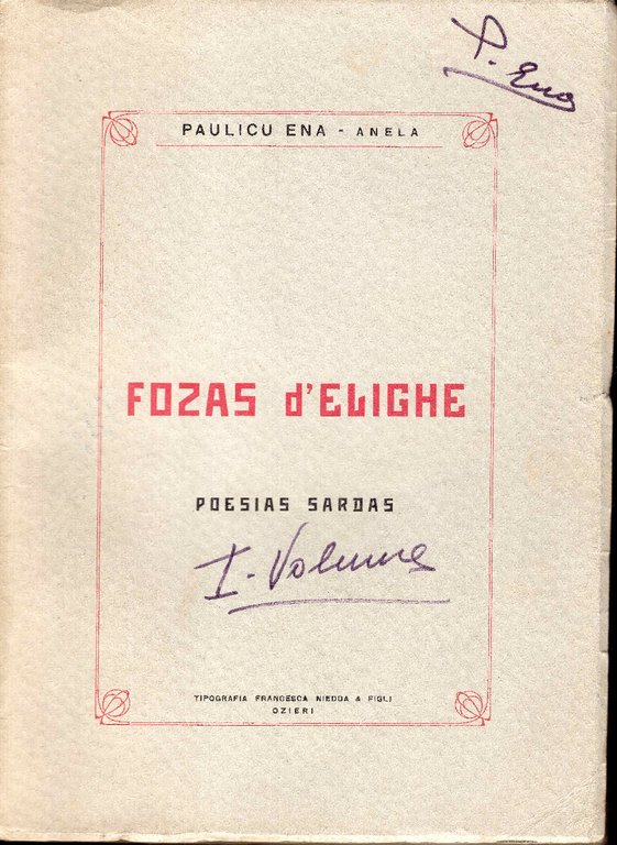 FORZAS D'ELIGHE POESIAS SARDAS