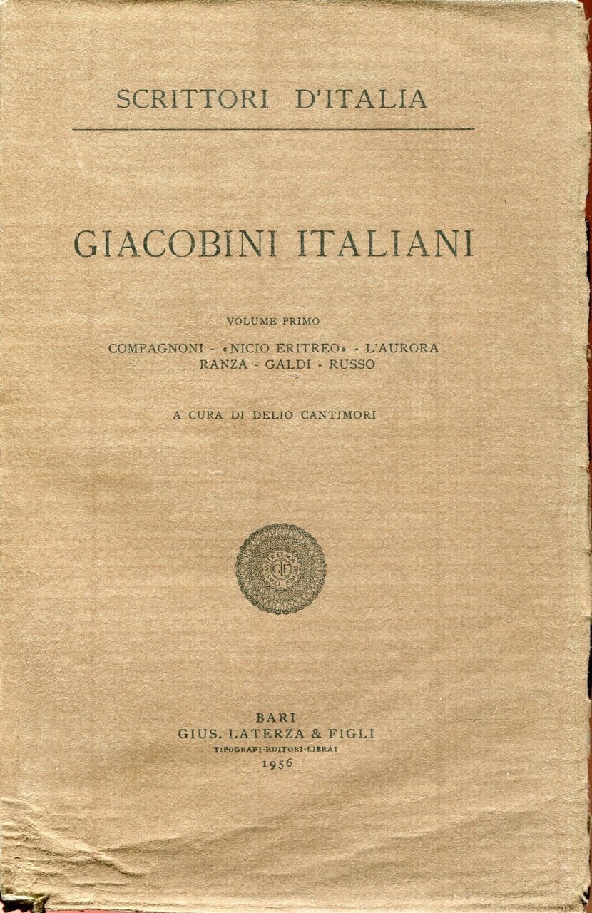 Giacobini italiani : volume primo : Compagnoni - 'Nicio eritreo' … | Immagine principale
