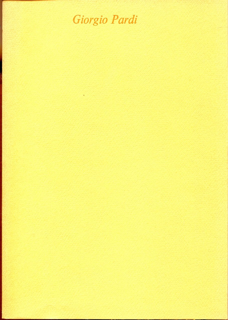 Giorgio Pardi. Introduzione di Elvio Natali