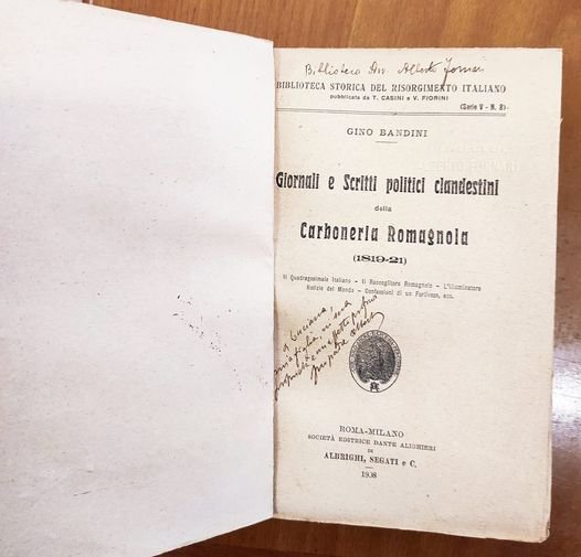 Giornali e scritti politici clandestini della Carboneria romagnola (1819-21) : …