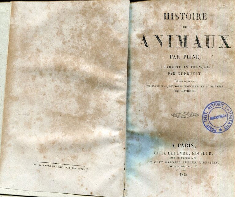 Histoire des animaux