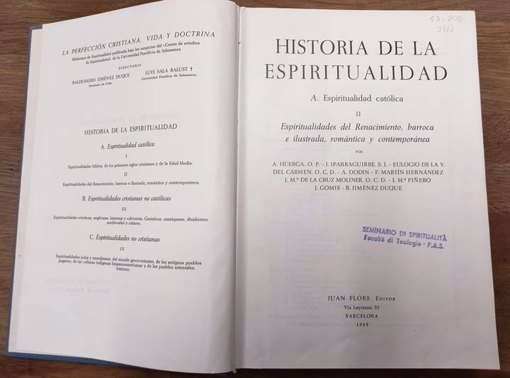 Historia de la espiritualida. 4 VOLUMI