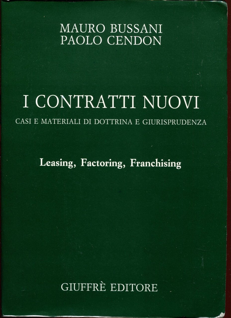 I contratti nuovi : casi e materiali di dottrina e … | Immagine principale