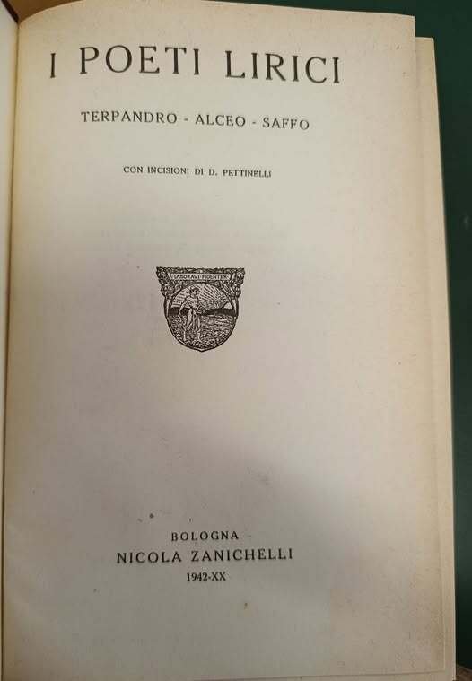 I poeti lirici 2: Terpandro, Alceo, Saffo. Con con incisioni … | Immagine Gallery 2