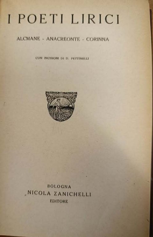 I poeti lirici. 3: Alcmane ; Anacreonte ; Corinna | Immagine Gallery 2