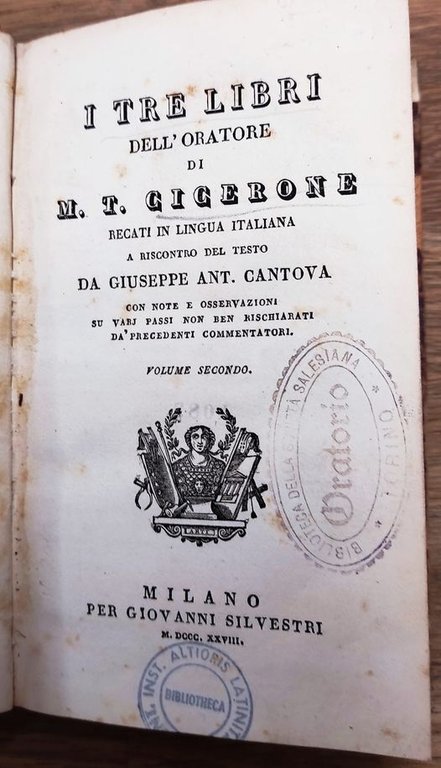 I tre libri dell'Oratore di M. T. Cicerone recati in …