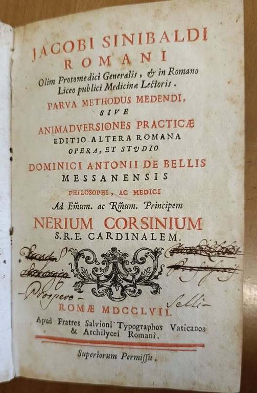 Iacobi Sinibaldi Romani ... Parva methodus medendi, sive Animadversiones practicæ | Immagine Gallery 2