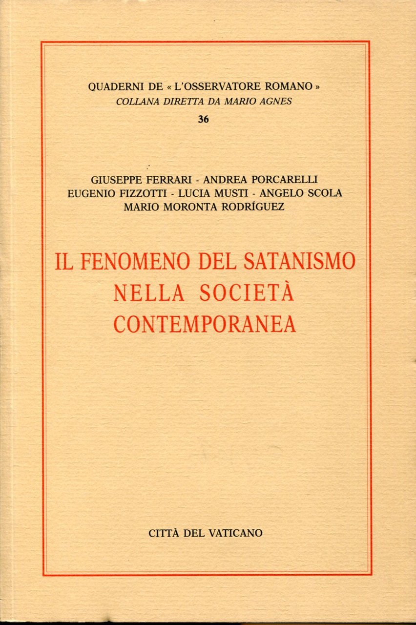 Il fenomeno del satanismo nella societa contemporanea