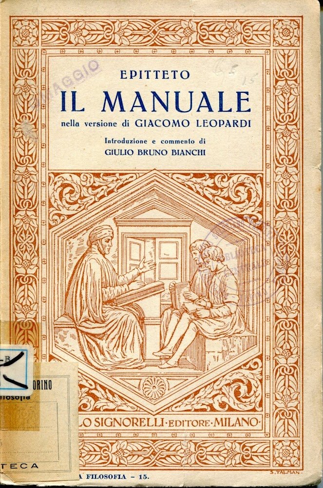 Il manuale, nella versione di Giacomo Leopardi ; introduzione e …