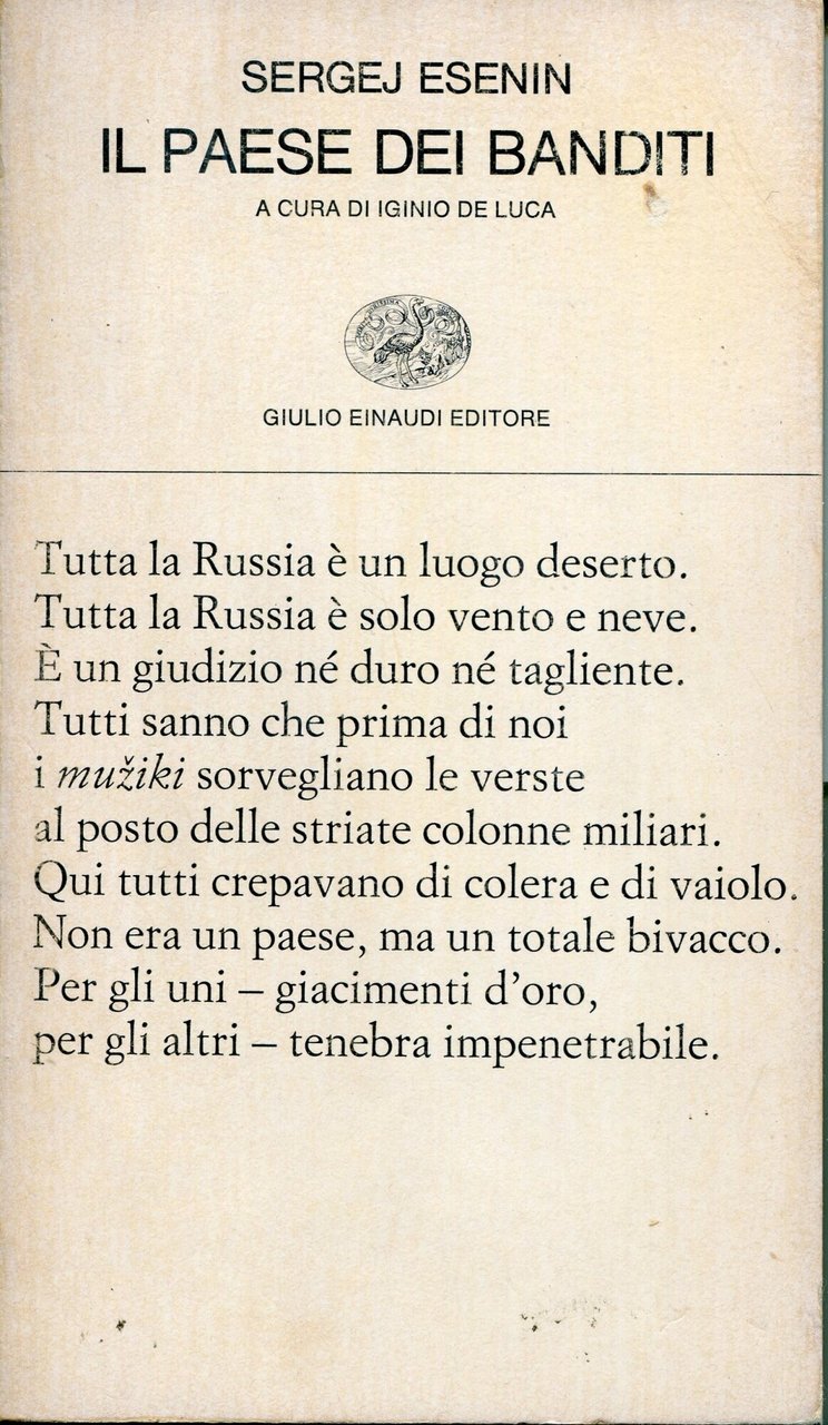 Il paese dei banditi. Testo orig. a fronte.