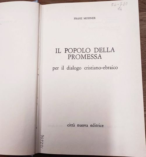 Il popolo della promessa, per il dialogo cristiano-ebraico