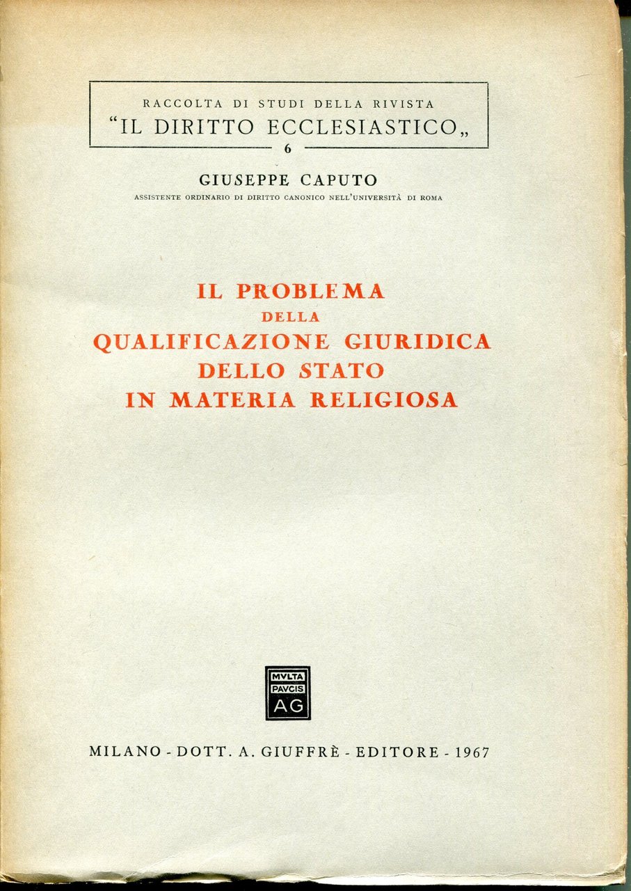 Il problema della qualificazione giuridica dello Stato in materia religiosa | Immagine principale