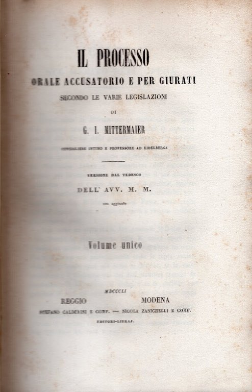 Il processo orale accusatorio e per giurati secondo le varie … | Immagine Gallery 2