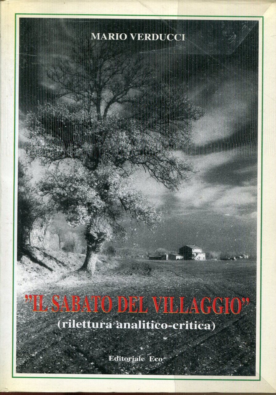 Il sabato del villaggio leopardiano : (rilettura analitico critica). Ed. … | Immagine principale