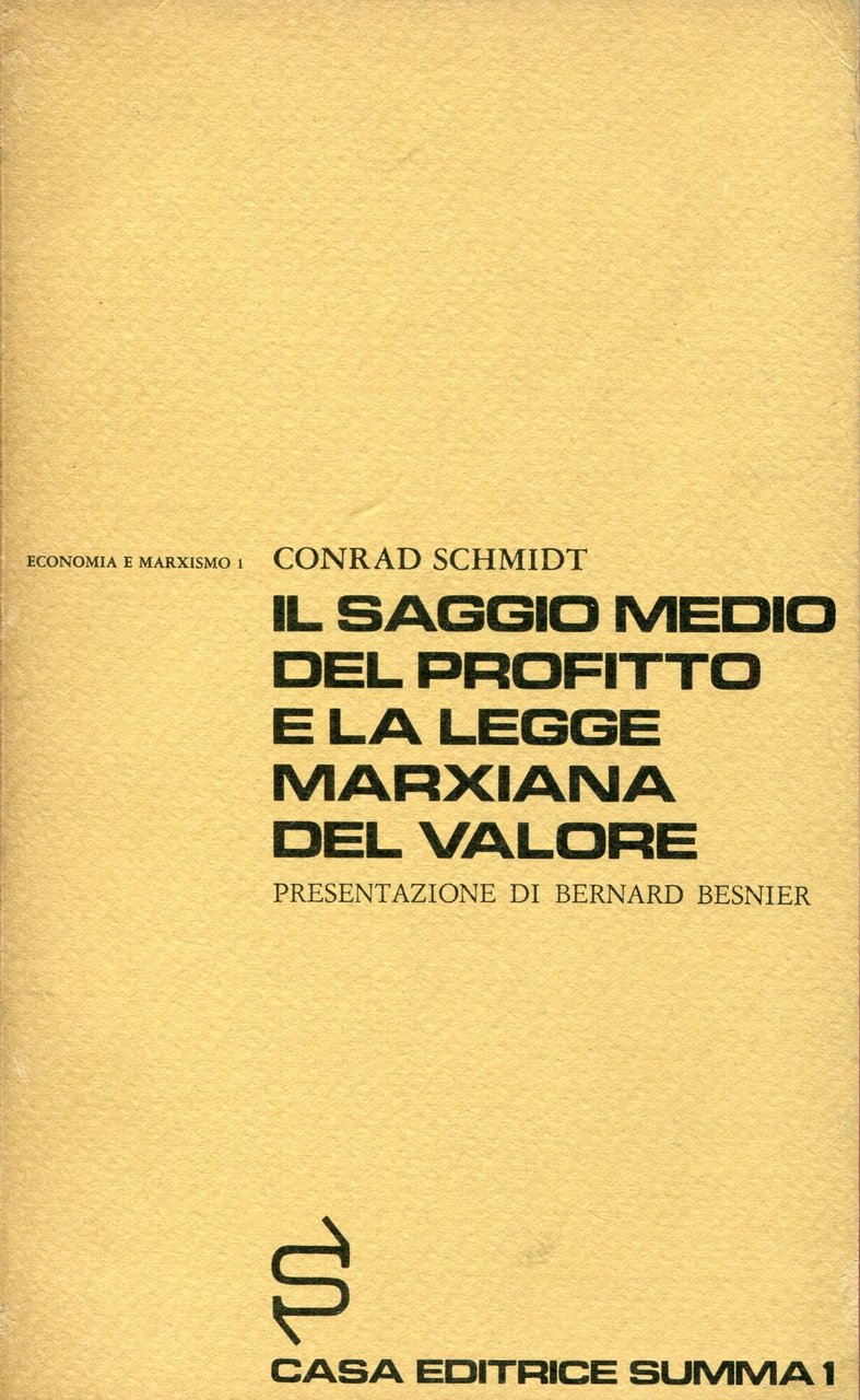 Il saggio medio del profitto e la legge marxiana del … | Immagine principale