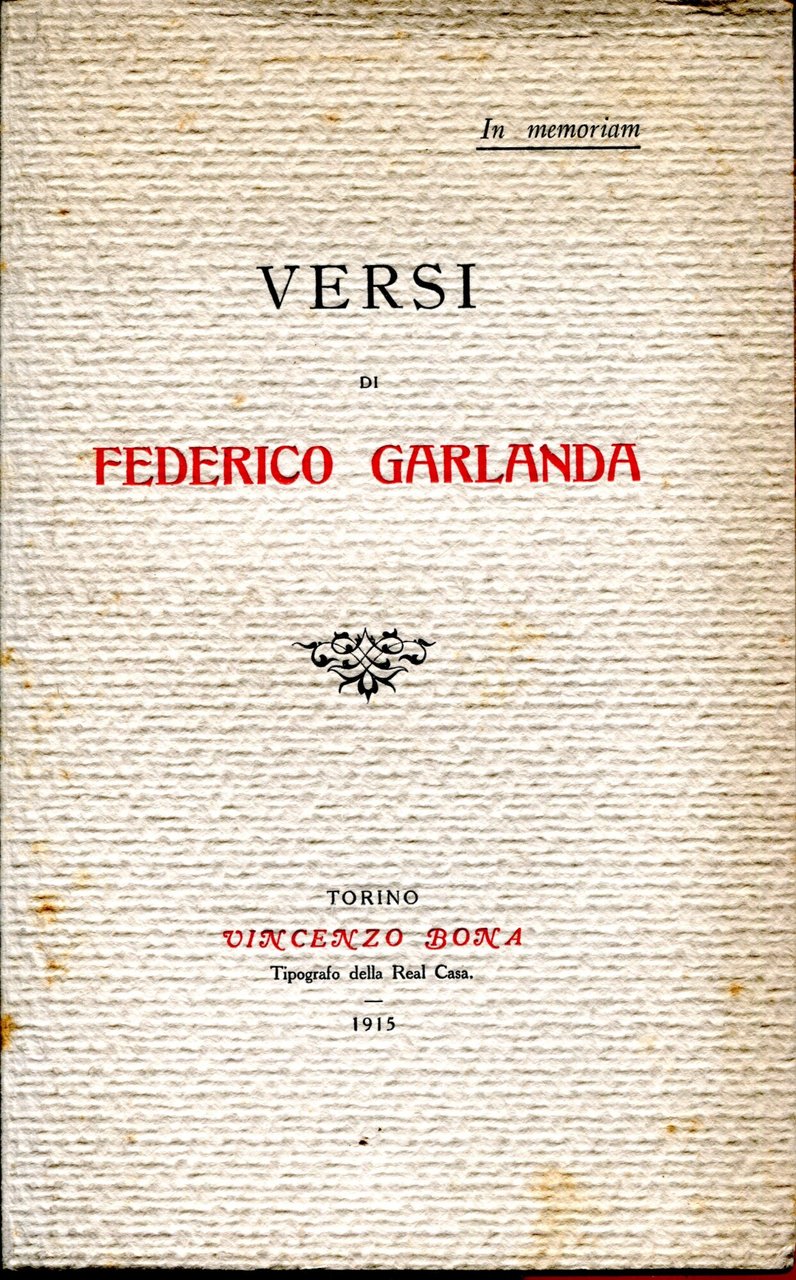 In memoriam Versi di Federico Garlanda | Immagine principale