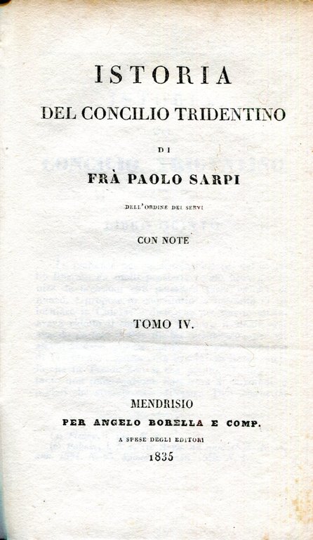 Istoria del Concilio Tridentino. Tomo i-VII | Immagine Gallery 2