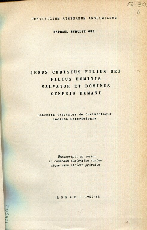 Jesus Christus filius Dei, filius hominis, Salvator et Dominus generis … | Immagine Gallery 2