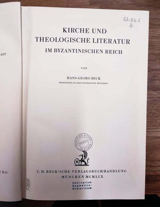 Kirche und theologische Literatur im byzantinischen Reich