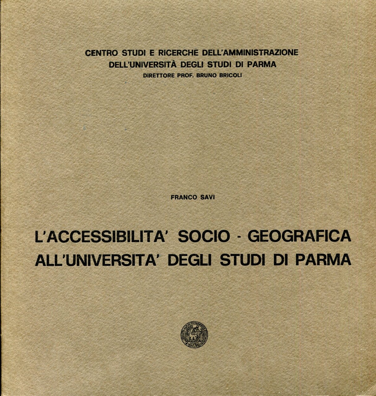 L'accessibilità socio - geografica all'università degli studi di Parma | Immagine principale