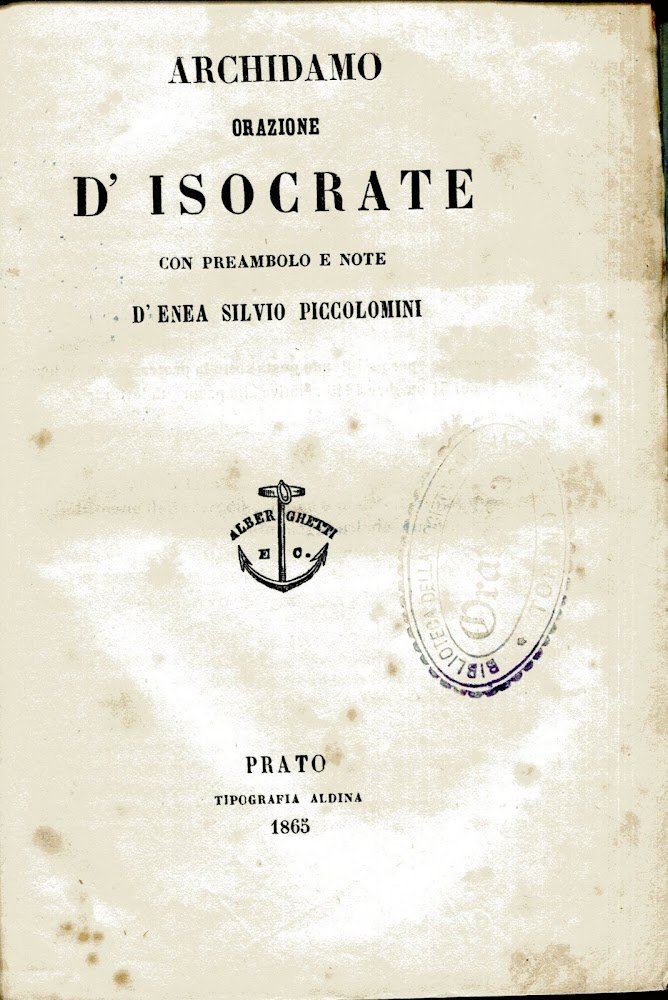 L'areopagitico con commento di Ignazio Bassi. Unito a: Idem, Gli …
