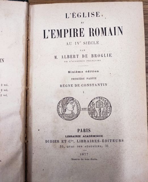 L'église et l'Empire romain au IV siècle. 6 volumi