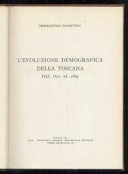 L' evoluzione demografica della Toscana, dal 1810 al 1889