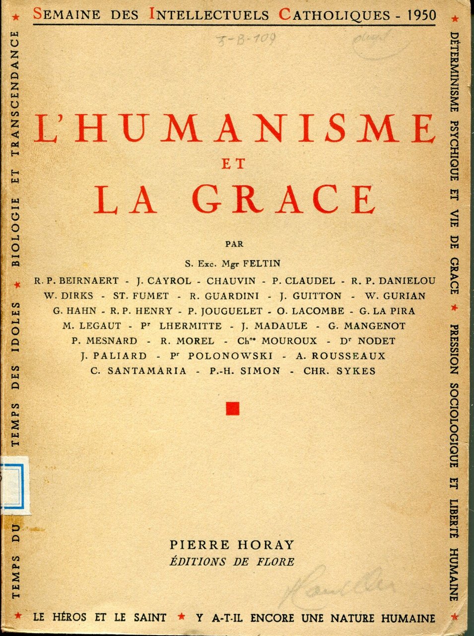 L'humanisme et la grace : semaine des intellectuels catholiques (7 …