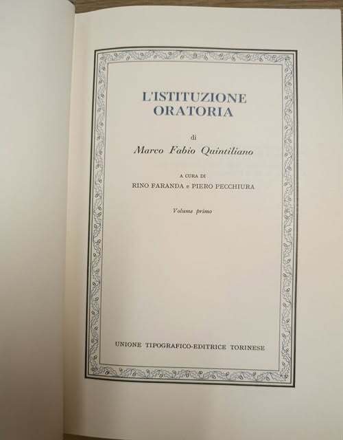 L'istituzione oratoria di Marco Fabio Quintiliano. 2 volumi | Immagine Gallery 2