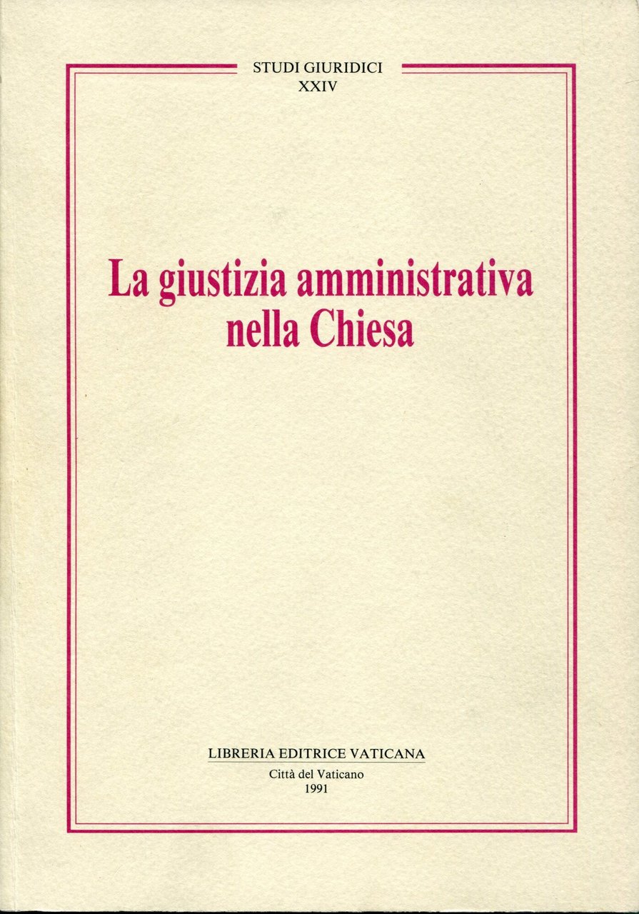 La giustizia amministrativa nella Chiesa