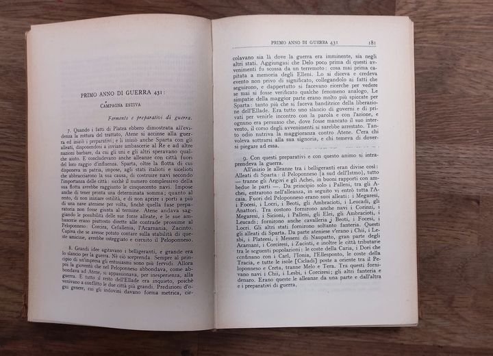 La guerra del Peloponneso, introduzione e traduzione di Piero Sgroi