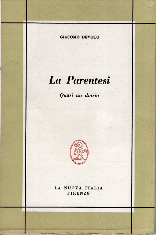 La parentesi. Quasi un diario