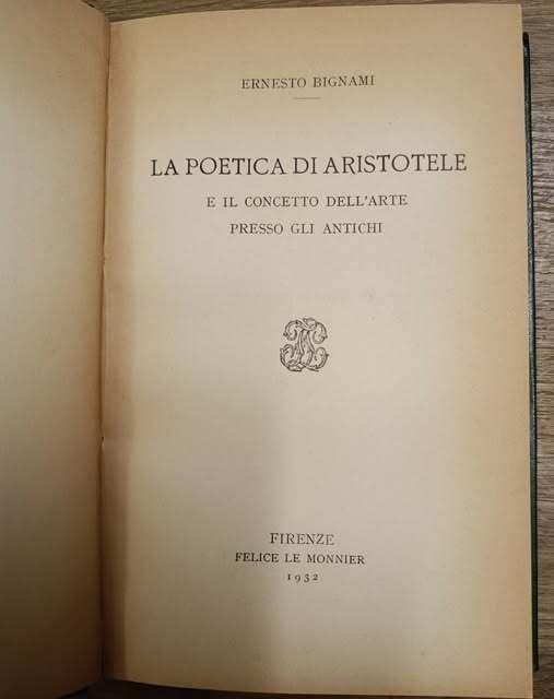 La Poetica di Aristotele e il concetto dell'arte presso gli …