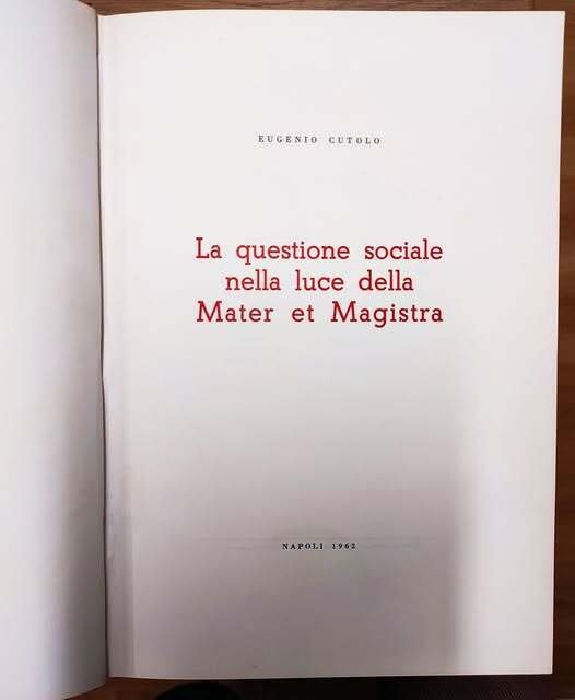 La questione sociale nella luce della Mater et Magistra